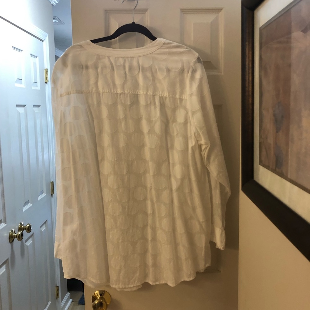 Liz Claiborne Womens 100% cotton white top - Picture 8 of 9